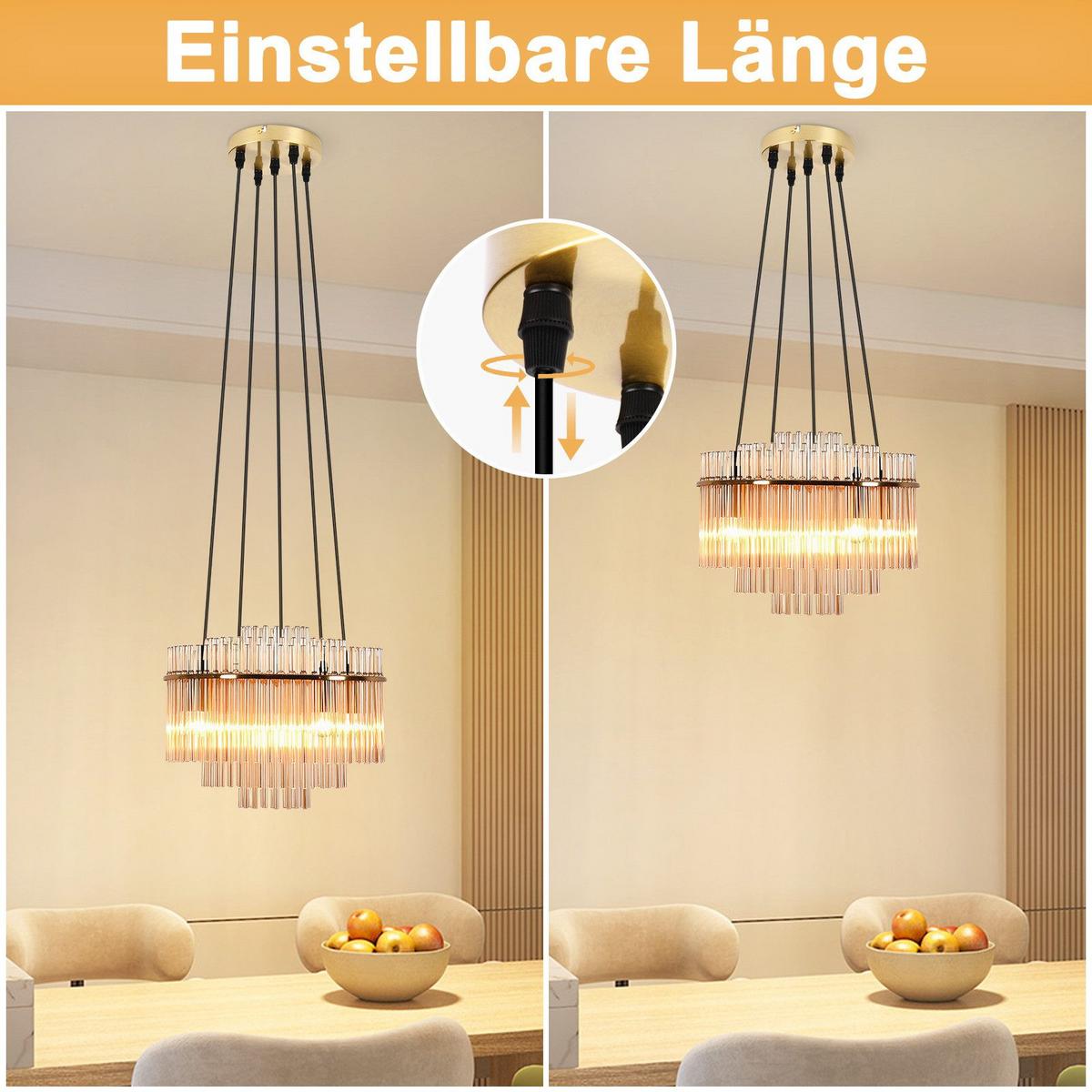 PENDELLEUCHTE BERGISCH Ⅲ 15/40/150 cm - Goldfarben, Metall (15/40/150cm) - Nettlife