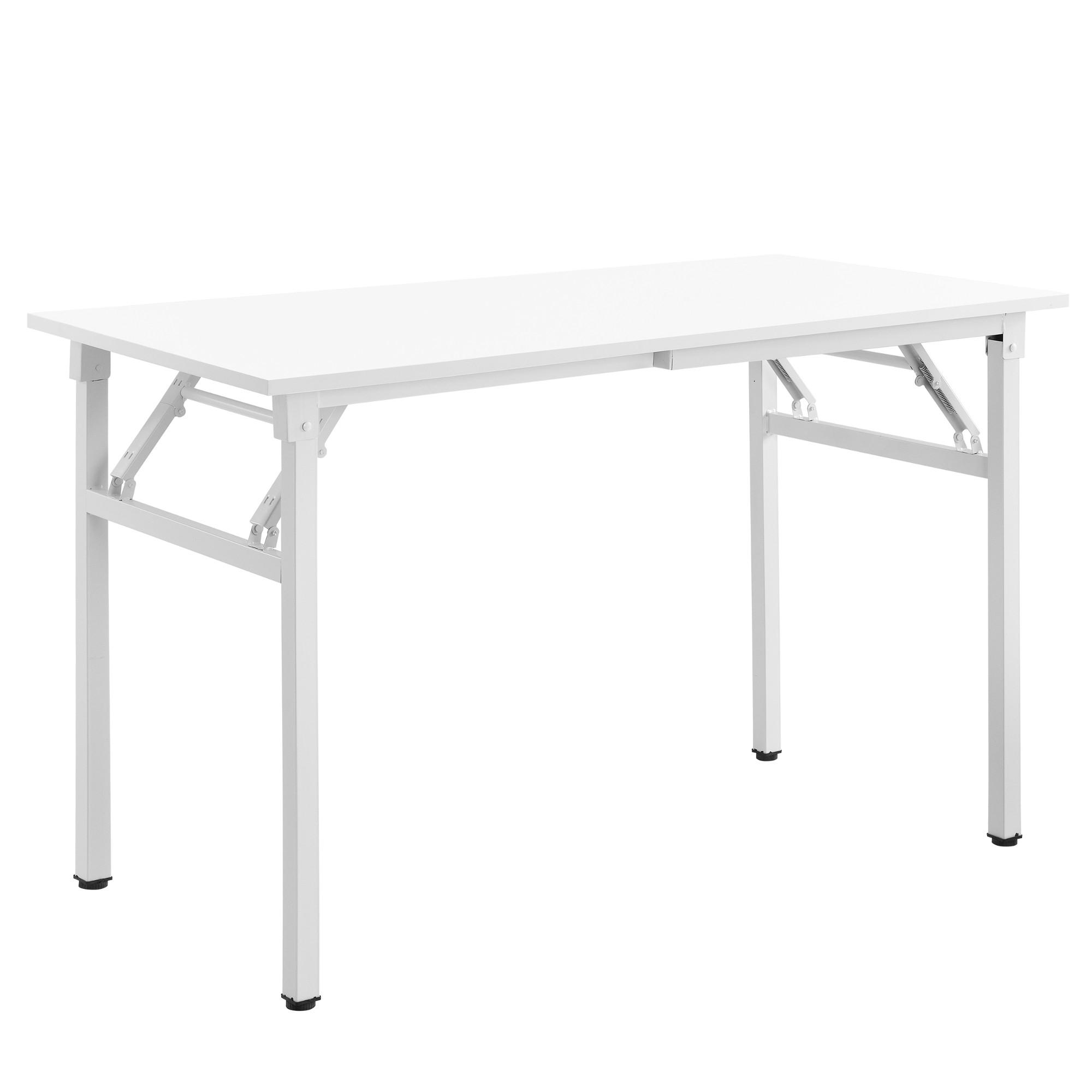 KLAPPTISCH - Weiß, Holzwerkstoff/Metall (60/120/76.4cm) - [neu.haus]