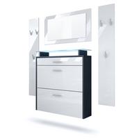 GARDEROBE Malea Fronten in Weiß Hochglanz - Weiß Hochglanz, Holzwerkstoff (180/180/23cm) - Vladon