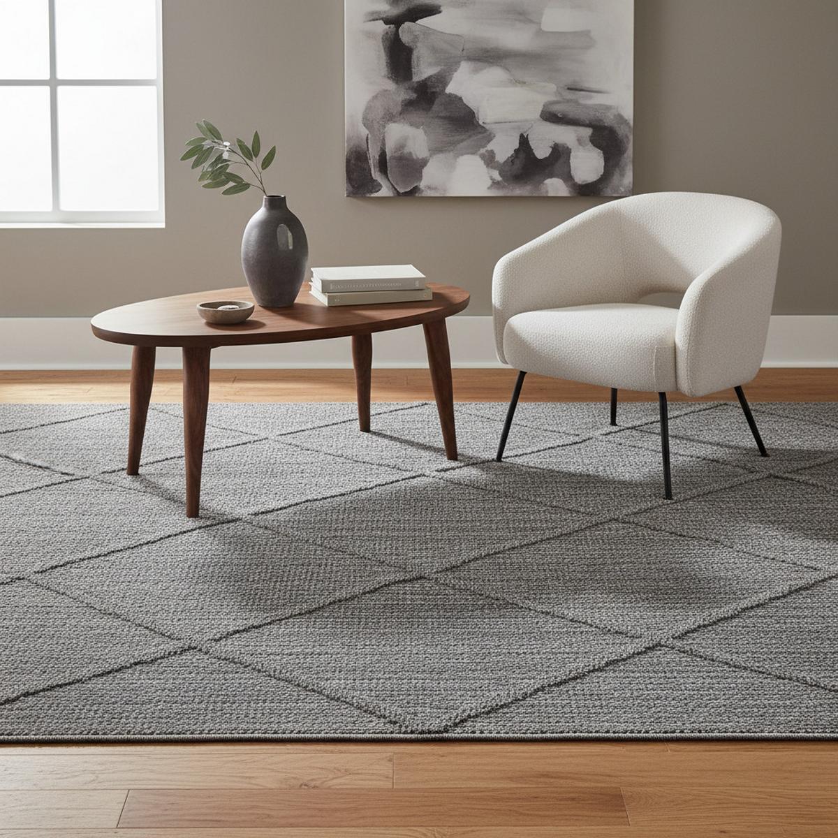 TEPPICH Outdoor IMST in Grau, im Boho-Stil, 120 x 170 cm - Grau, Textil (120/170cm) - KADIMA DESIGN