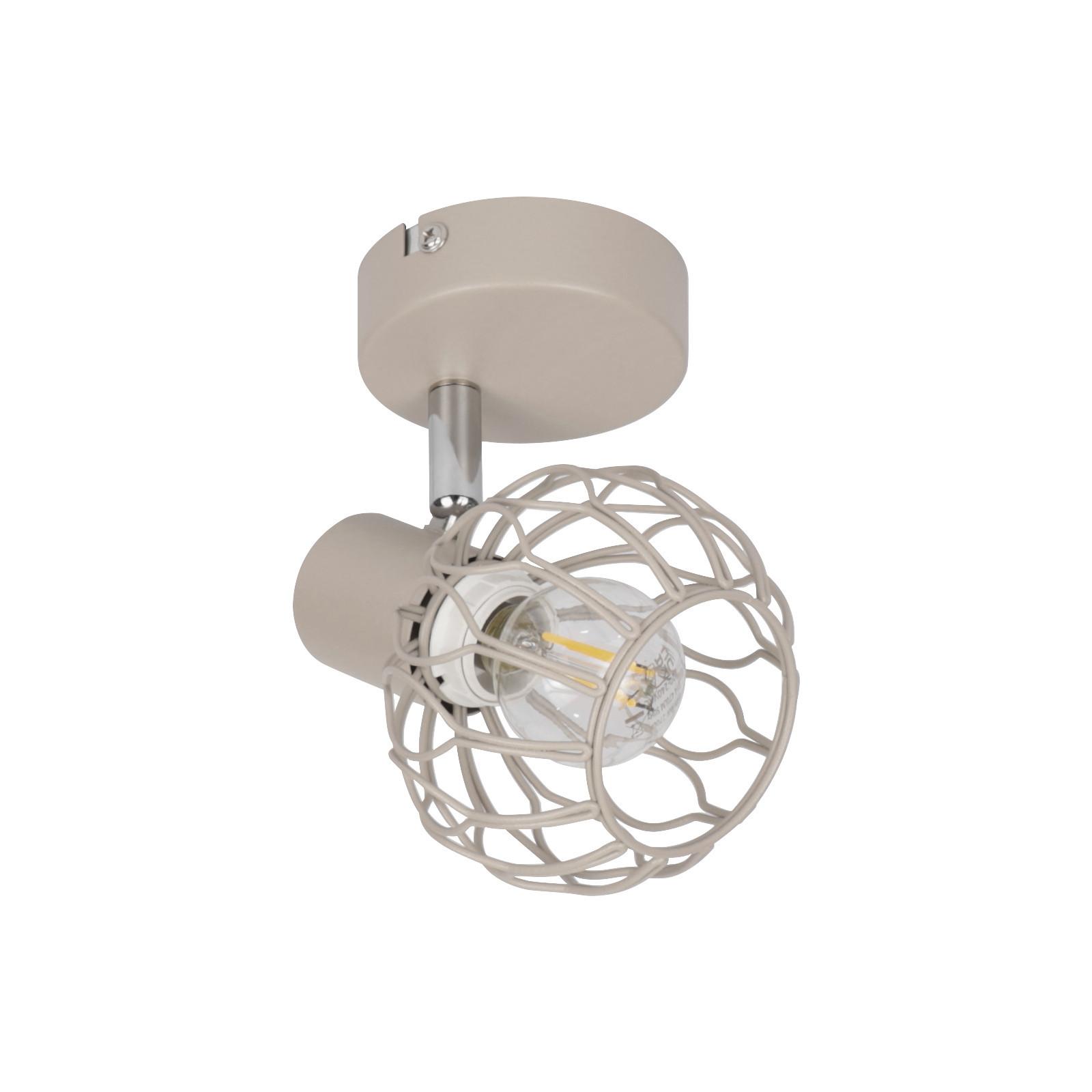 DECKENSTRAHLER Eryxveth 16.5/10/12.5 cm - Grau, Metall (16.5/10/12.5cm) - ZMH