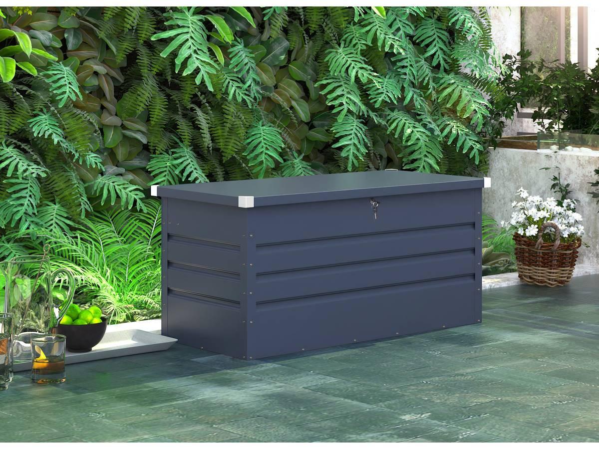 GARTENSCHRANK - GARTENTRUHE store Grau - Grau, Holz (69/60/165cm) - Habitat Garten