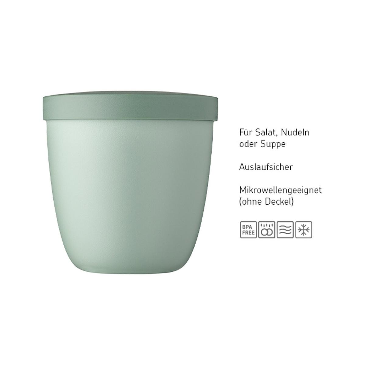 SNACKPOT Ellipse Nordic Sage 500 ml - Mintgrün, Kunststoff (10.7/10.8/10.7cm) - Mepal