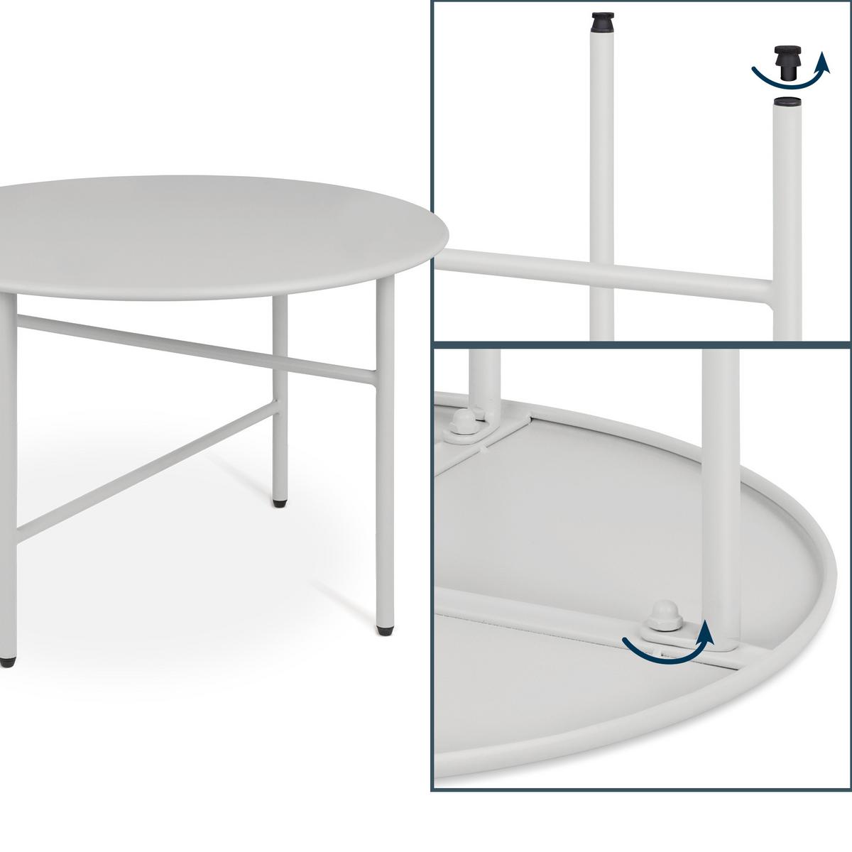 BEISTELLTISCH Finn Ø 53/36 cm Hellgrau - Hellgrau, Metall (53/53/36cm) - BoMoe