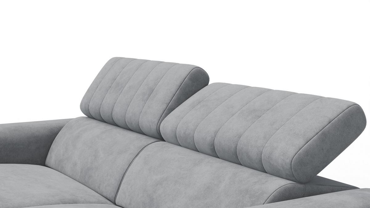 RELAXSOFA NORDEL 3-Sitzer, grau - Schwarz/Grau, Holz/Textil (194/80/105cm) - Wozimo