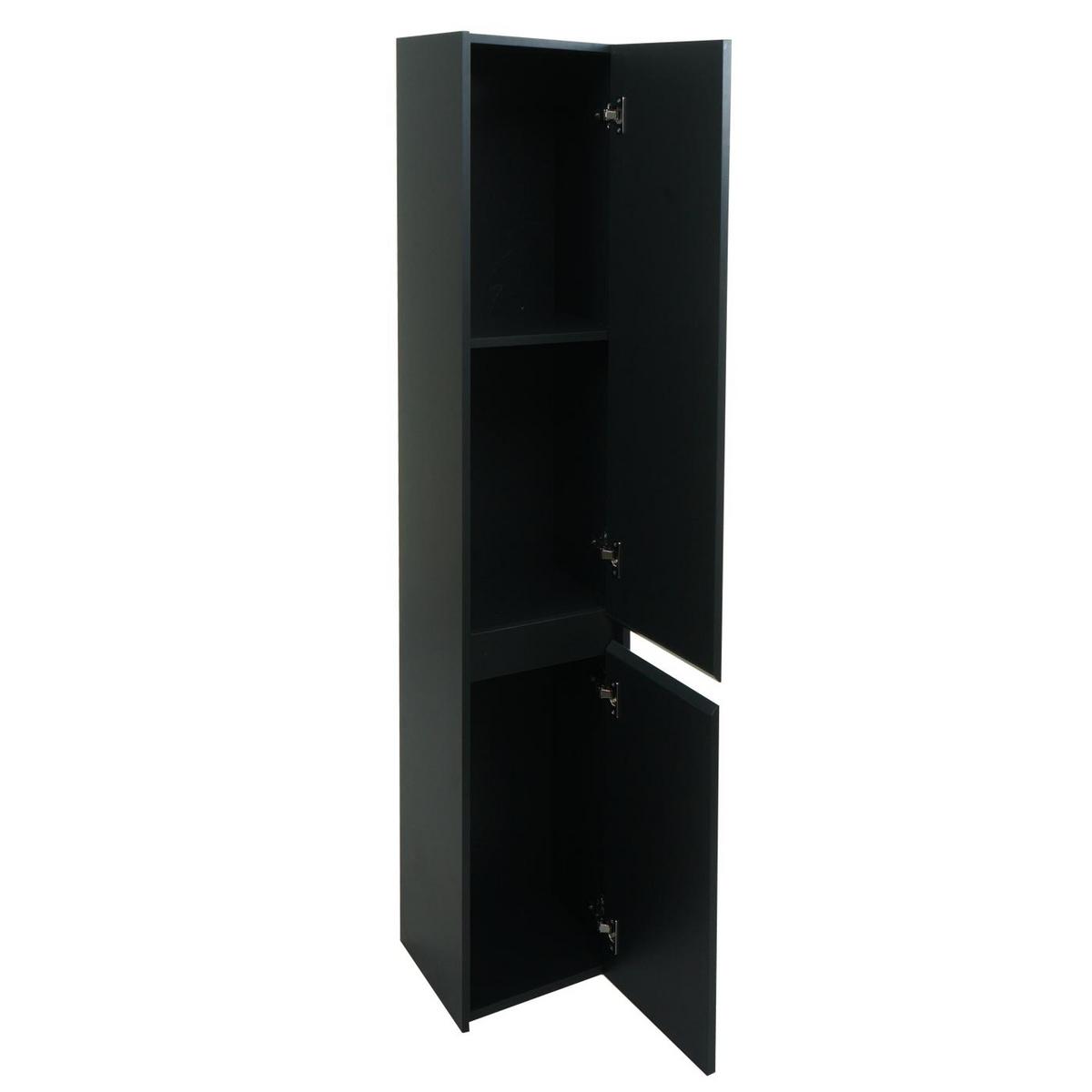 BADEZIMMERSET Schwarz 3er-Set - Schwarz, Holzwerkstoff (100/160/40cm) - MCW