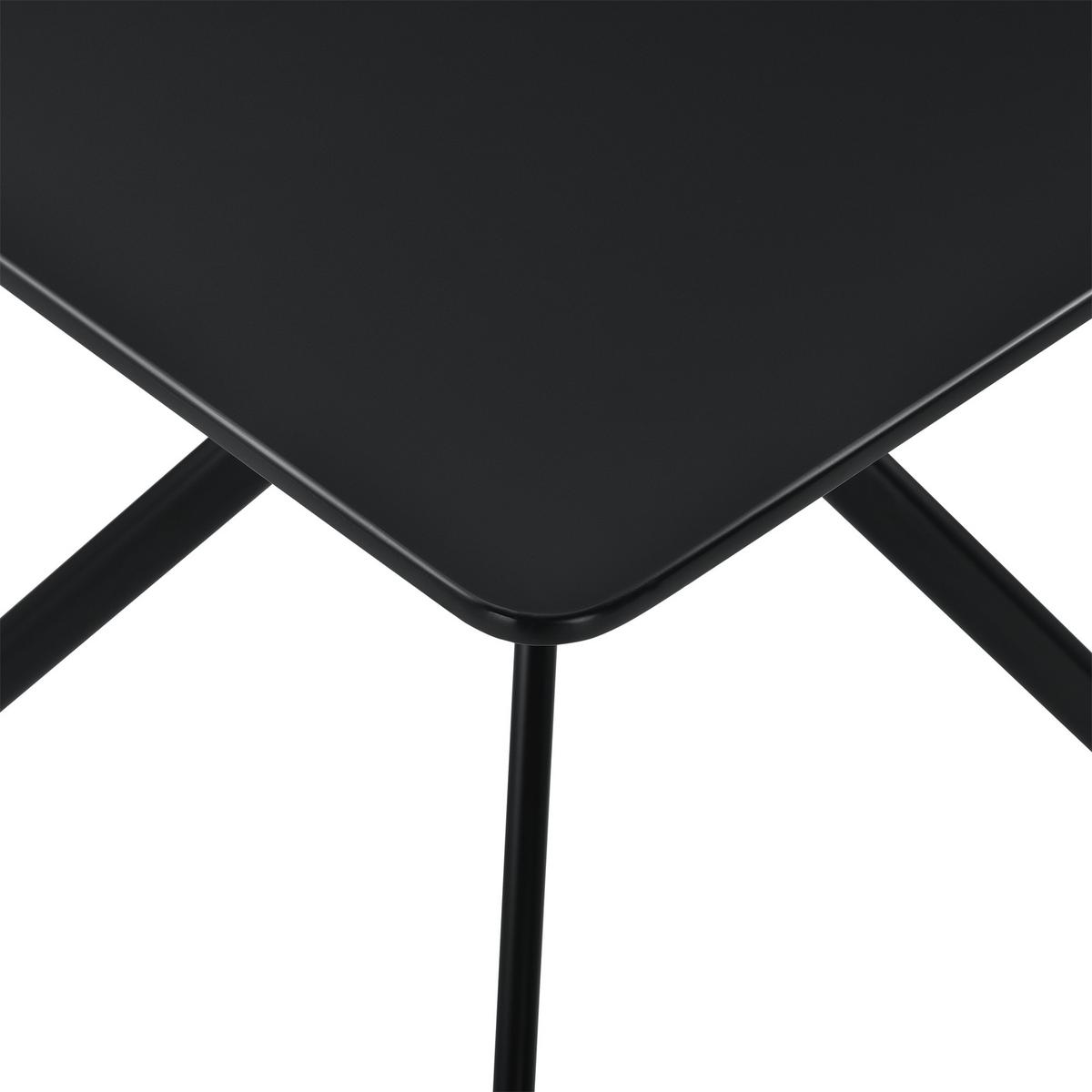 ESSTISCH Ankara - Schwarz, Holzwerkstoff/Metall (78/78/75cm) - [en.casa]