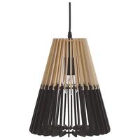 HÄNGELEUCHTE Cavalla 30/30/35 cm - Schwarz, Holzwerkstoff (30/30/35cm) - Beliani