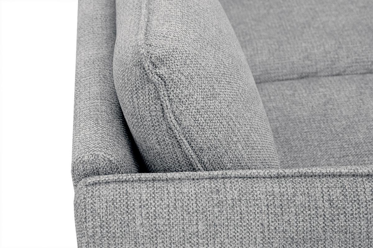 ECKSOFA HOSTEN 4-Sitzer, grau - Schwarz/Grau, Holzwerkstoff/Textil (269/158cm) - Wozimo