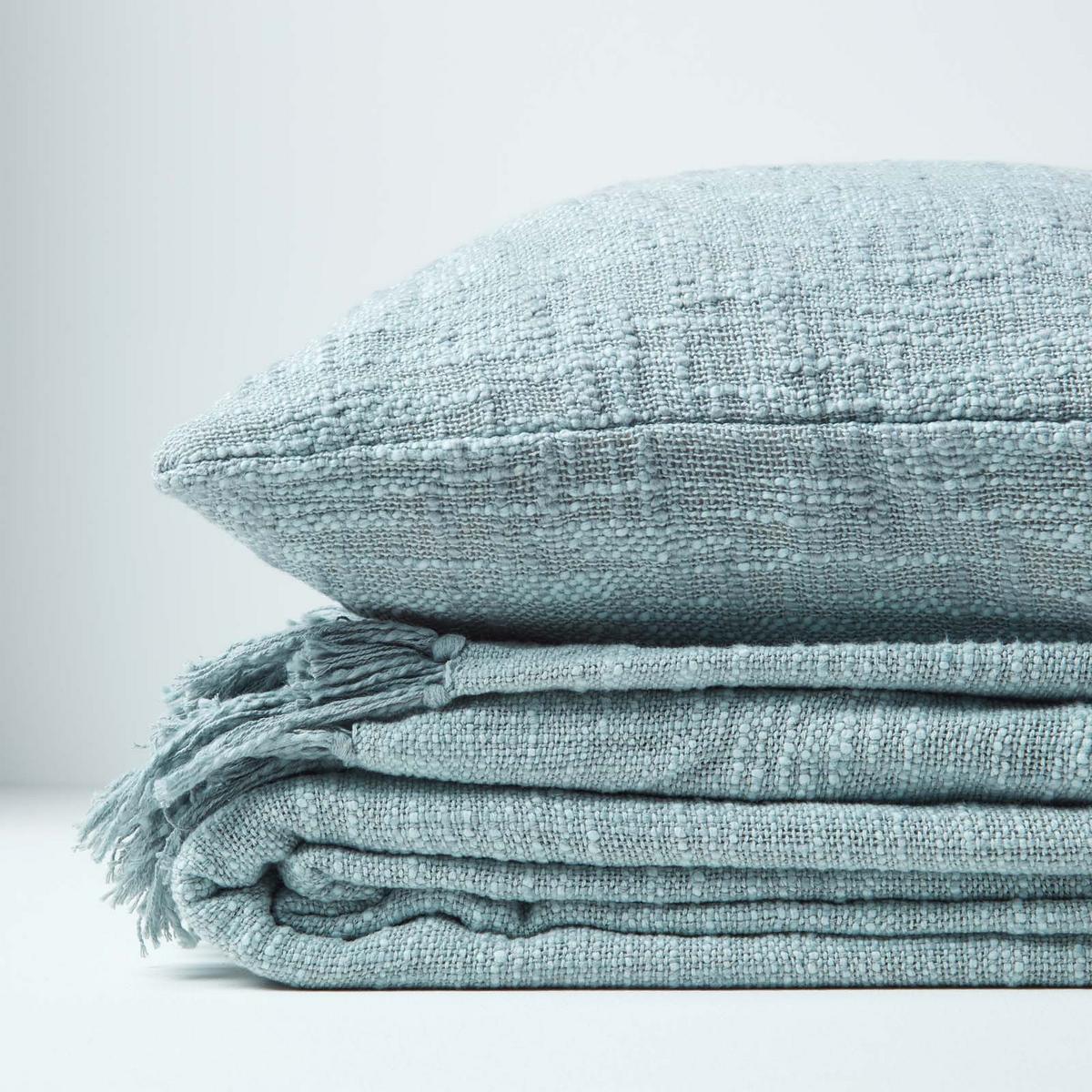 WOHNDECKE Nirvana Slub 255/360 cm, 100% Baumwolle - Grau, Textil (255/360cm) - Homescapes