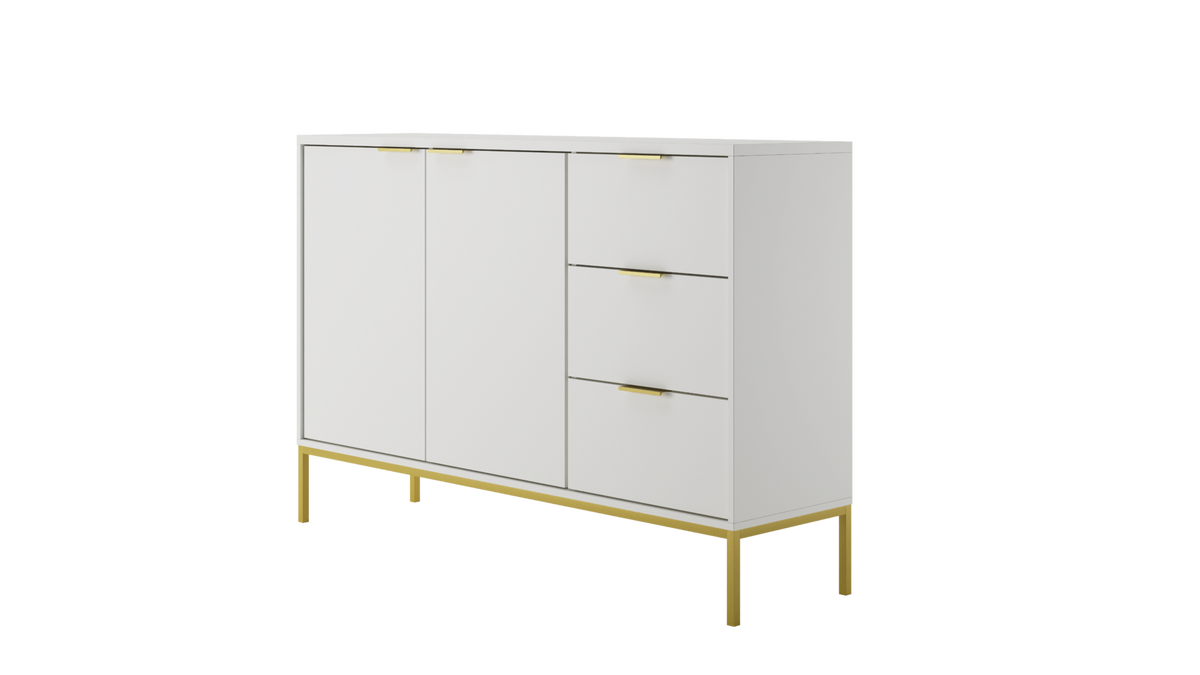 KOMMODE Austin 40/100,4/150 - Goldfarben/Weiß, Holzwerkstoff (40/100/150cm) - RAUMHIRSCH FURNITURE