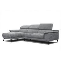 ECKSOFA FIERO 4-Sitzer, grau - Schwarz/Grau, Holzwerkstoff/Textil (158/269cm) - Wozimo
