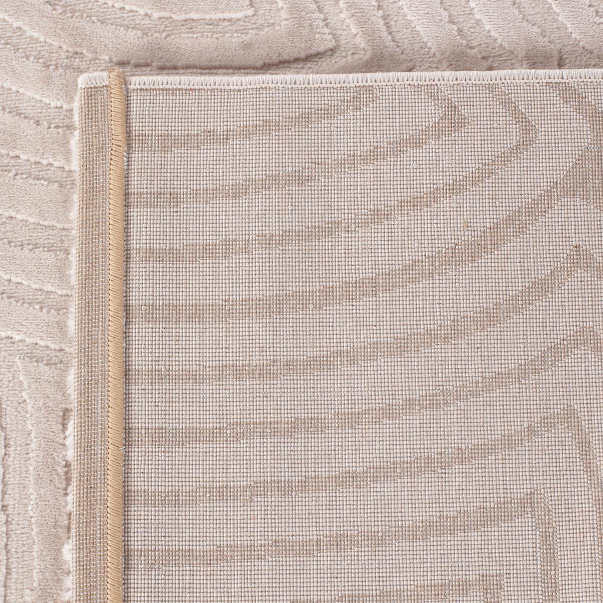 TEPPICH Kurzflor ILLER in Beige, mit 3D-Design, Florhöhe 12 mm, 80 x 250 cm - Beige, Textil (250/80cm) - KADIMA DESIGN