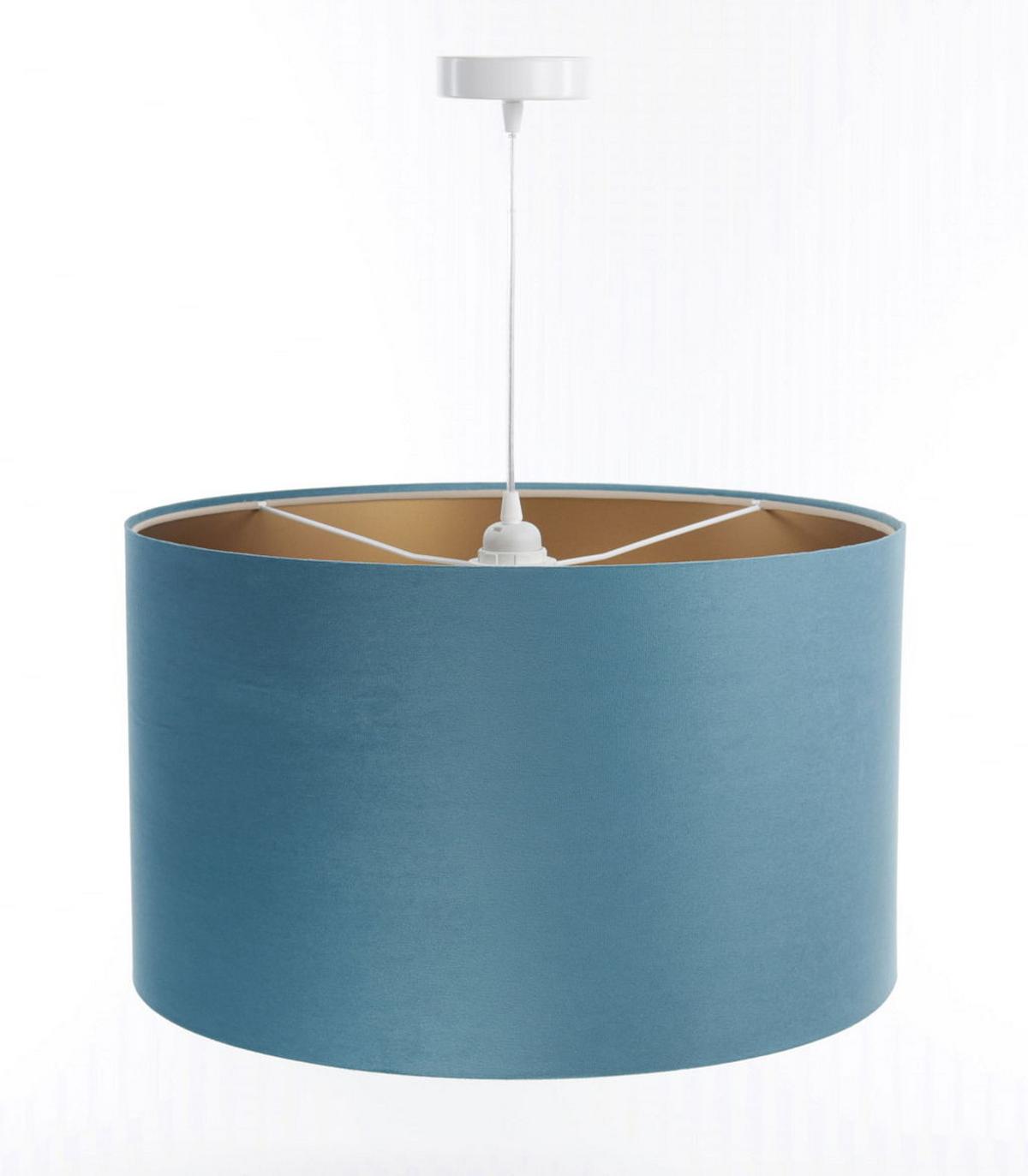HÄNGELEUCHTE Blau 40/25 cm - Blau/Kupferfarben, Kunststoff (40/0.8/25cm) - ONZENO