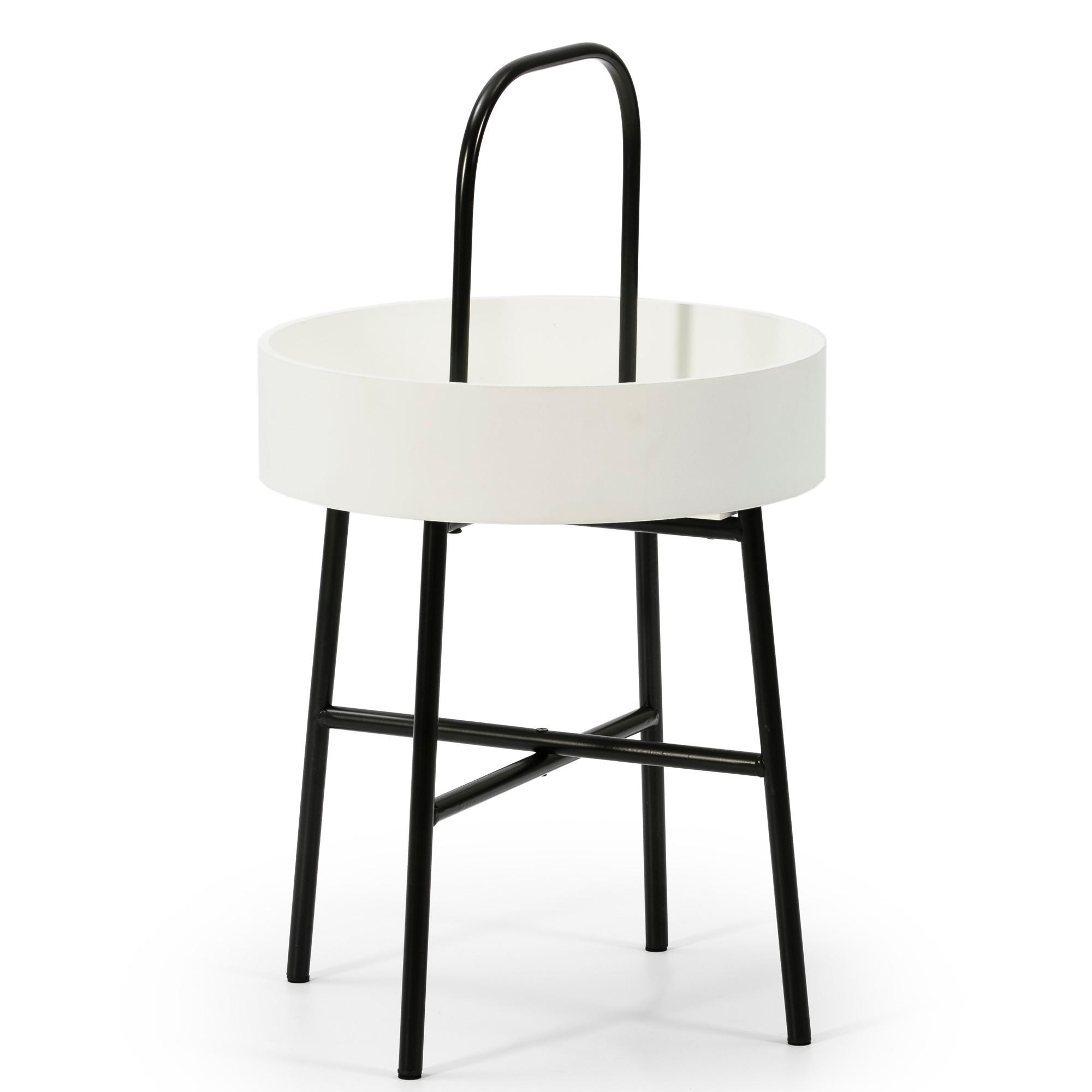 BEISTELLTISCH Jaipur, weiß - Weiß, Holzwerkstoff (65/40/40cm) - VS Venta-stock
