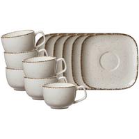 KAFFEETASSEN MIT UNTERTASSEN Casa beige 200 ml 6er Set - Beige, Keramik (13.5/9/13.5cm) - Ritzenhoff Breker