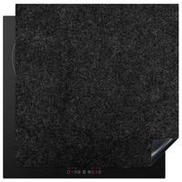 HERDABDECKPLATTE Granit - Schwarz - Granitstruktur - Dunkel Induktionsmatte 78x78 cm - Schwarz, Kunststoff (78/78/0.2cm) - MuchoWow