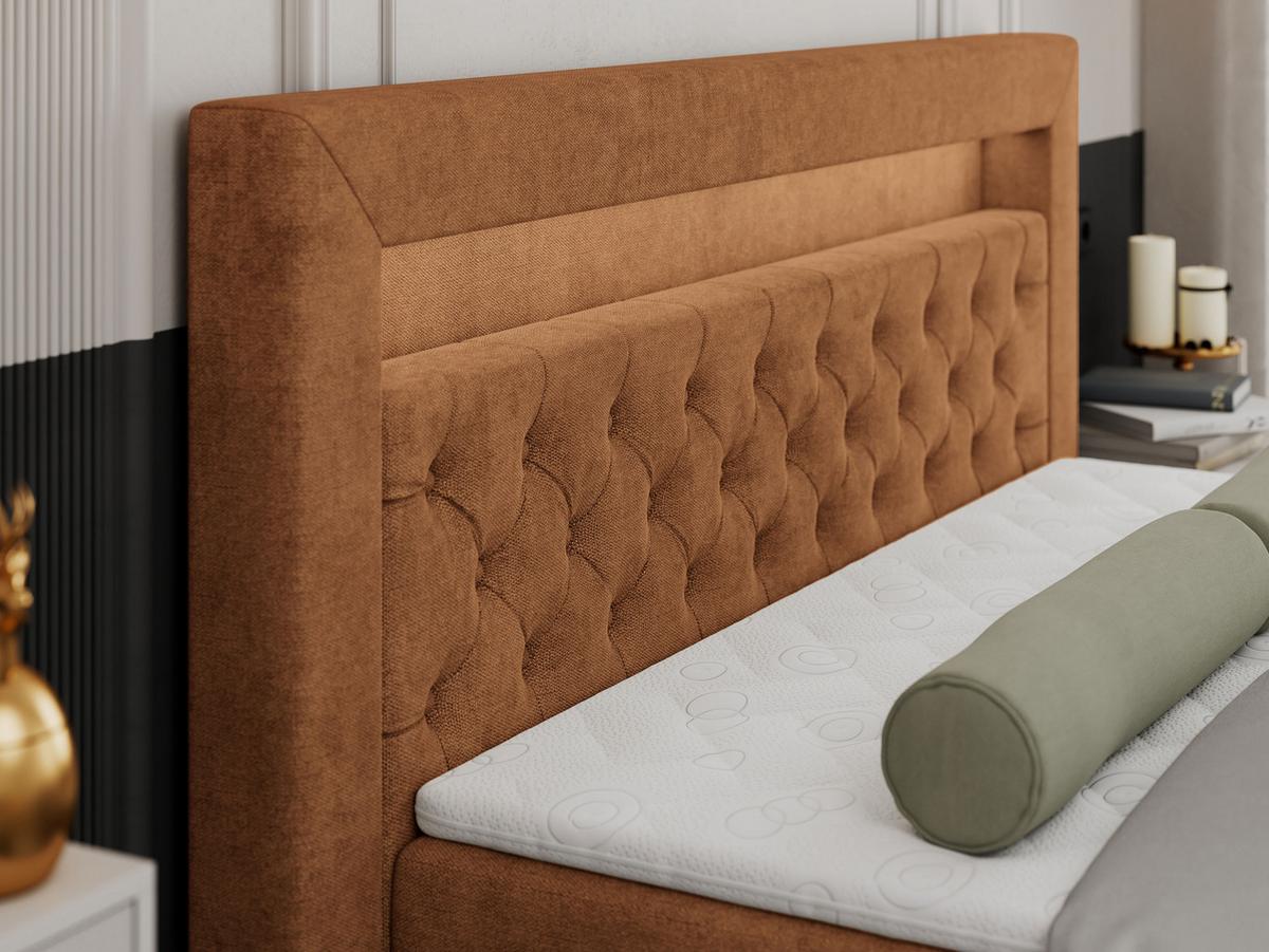 BOXBETT GOLD-9 LED 200/200 Orange Struktur - H4 - Orange, Holz/Textil (200/200cm) - MKS