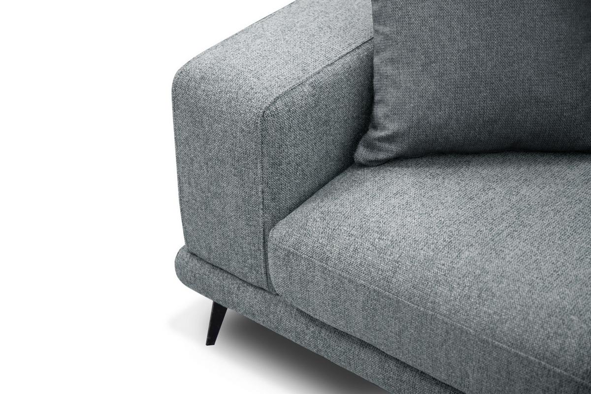 ECKSOFA MEDIOLANE 4-Sitzer, silberfarben - Silberfarben, Holzwerkstoff/Textil (282/219cm) - Wozimo
