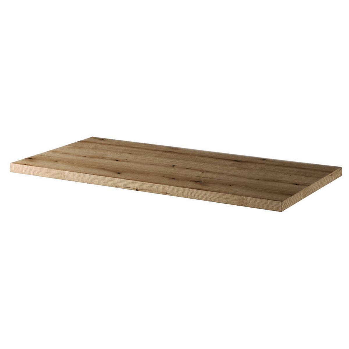 WASCHTISCHUNTERSCHRANK Skelbolu - Eichefarben/Schwarz, Holzwerkstoff/Metall (81/60/40cm) - [en.casa]