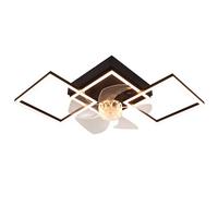 DECKENLEUCHTE mit Ventilator Telven 68/31/14 cm - Schwarz, Kunststoff/Metall (68/31/14cm) - ZMH
