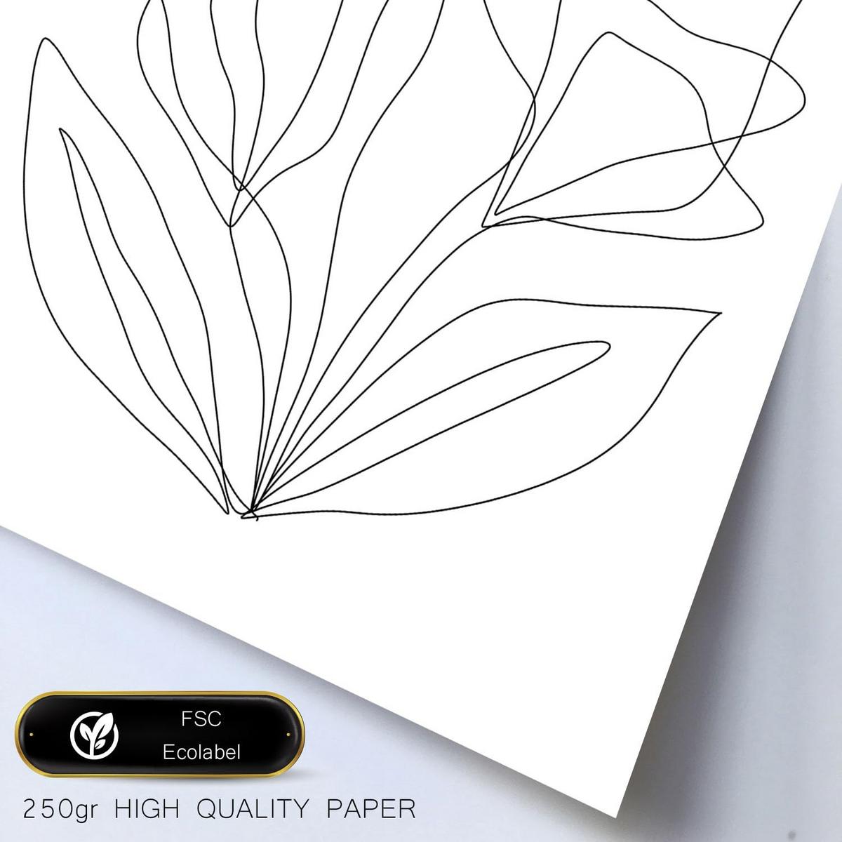 POSTER Set Mit 6 Angenehmes Lule In Blume Zusammenfassung Ästhetische Dekorative Gemälde Für Ihr Wohnzimmer Zuhause A3 & A4 Rahmen Aus Hellem Holz - Beige, Papier (29/3cm) - Nacnic