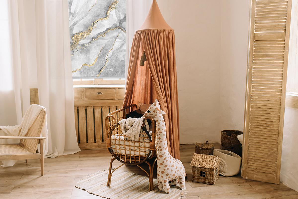 INNENROLLO - Fensterrollo - Rollo - 120x140 cm - Grauer Marmor - Grau, Kunststoff (120/140/0.5cm) - TULUP