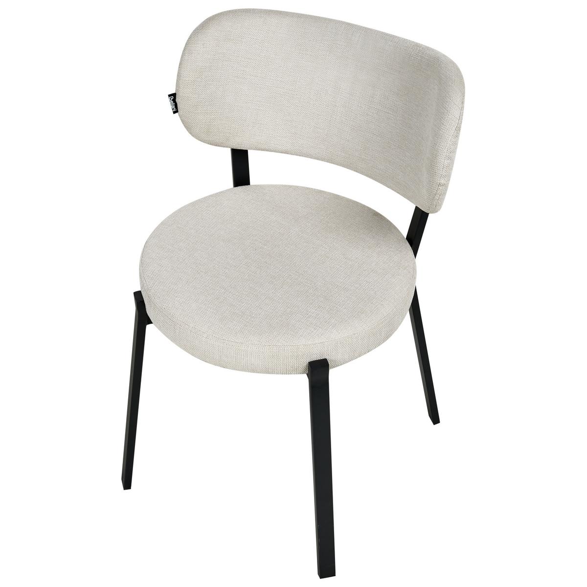 ESSZIMMERSTUHL 2er-Set Stoff Hellbeige Bronte - Beige, Textil (49/76/46cm) - Beliani