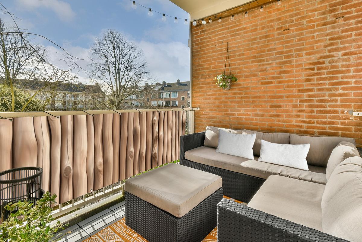 BALKON-SICHTSCHUTZ Holz - Stiel - Hellbraun Windschutz 300x90 cm - Ahornfarben, Kunststoff (300/90cm) - MuchoWow