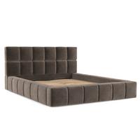 POLSTERBETT Paros mit Stauraum 200/200 cm Braun im Terra NW Stoff - Schwarz/Naturfarben, Holz/Holzwerkstoff (200/200cm) - AltaBeds