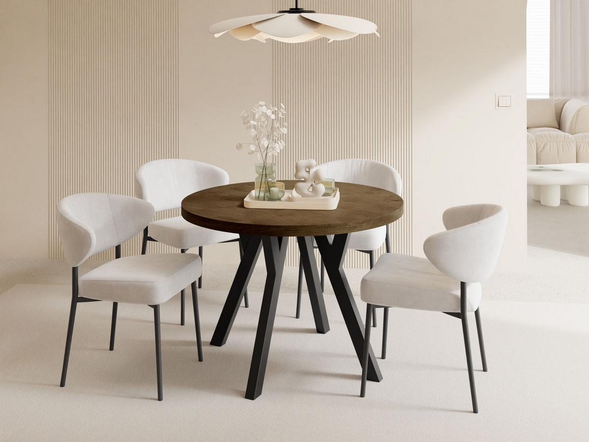 ESSTISCH Twixy XXL groß rund oval ausziehbar, Eiche Braun Rustikal 100-300/100/76 cm - Alteiche/Schwarz, Holz/Holzwerkstoff (100/300/76cm) - WFL GROUP