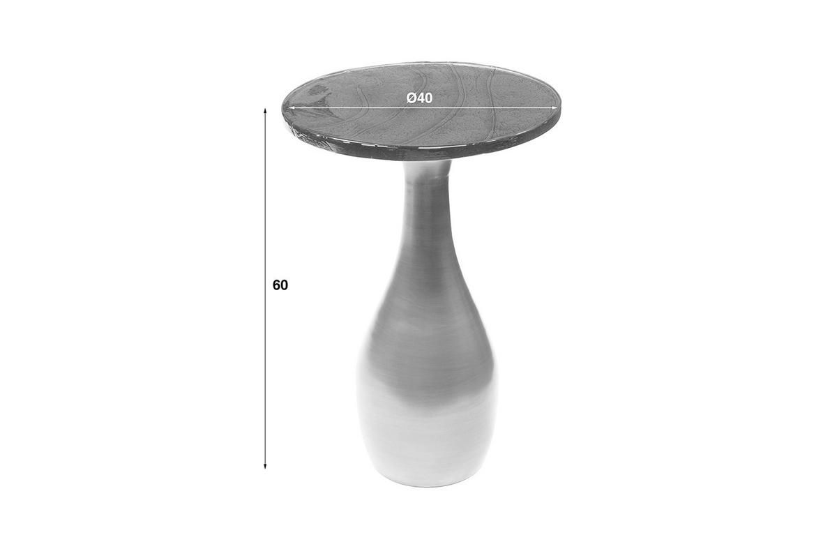 BEISTELLTISCH MOKKA Braun Glas - Braun/Kupferfarben, Glas/Metall (40/40/60cm) - KAWOLA