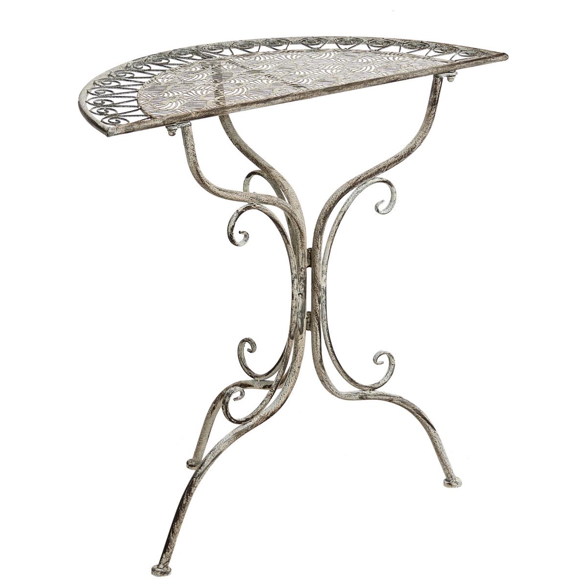 BISTRO-SET klappbar Metall Grau Nurra - Grau, Metall - Beliani