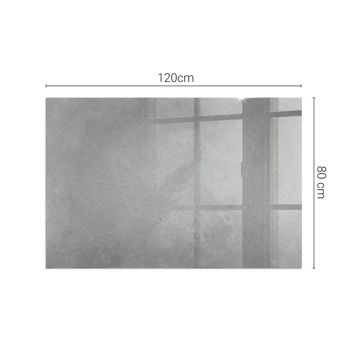 GLASPLATTE für Kamin 120x80 cm - Grau, Glas (120/80/0.4cm) - TULUP