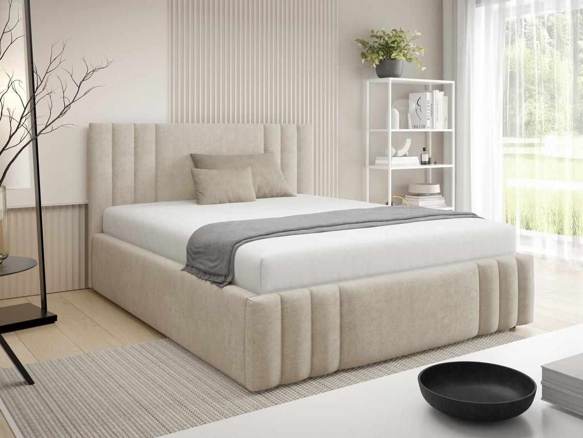POLSTERBETT Ribo - Naturfarben, Holz/Textil (160/200cm) - MIRJAN24
