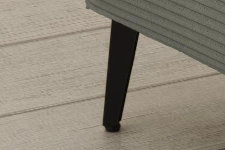 Wohnlandschaft grau Winkelfuß schwarz Stahl matt Bodenfreiheit
