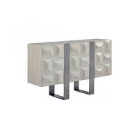 SIDEBOARD MARGO Grau Holz, Metall - Grau, Holzwerkstoff/Metall (140/85/40cm) - KAWOLA