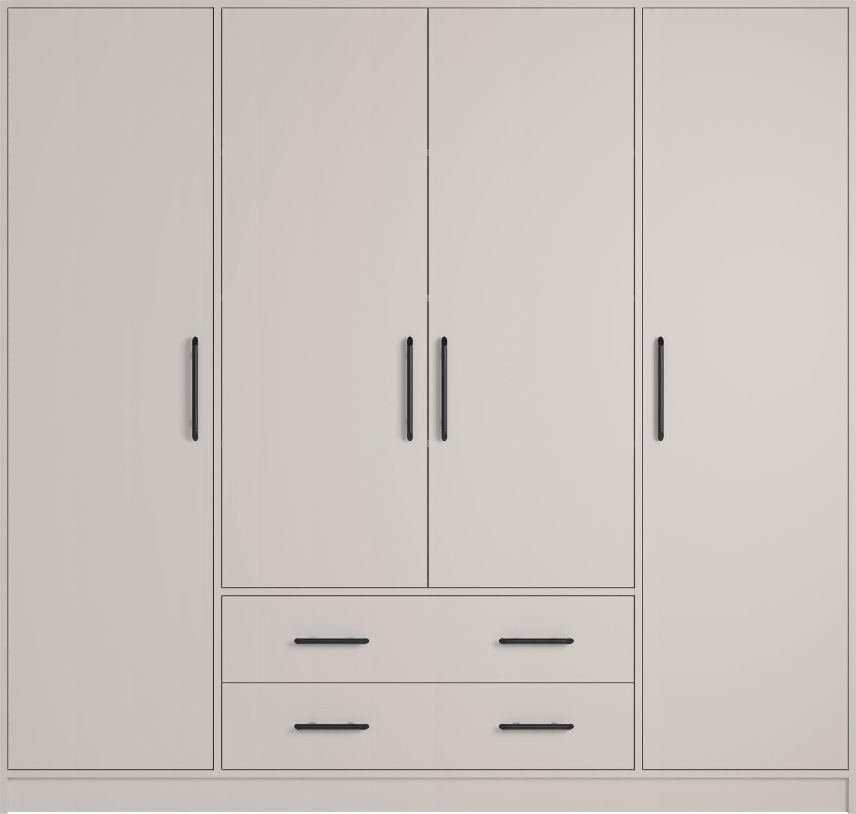 DREHTÜRENSCHRANK VANO 200/190/56cm 4-türig Kaschmir - Kaschmir, Holzwerkstoff (200/190/56cm) - MASSENO