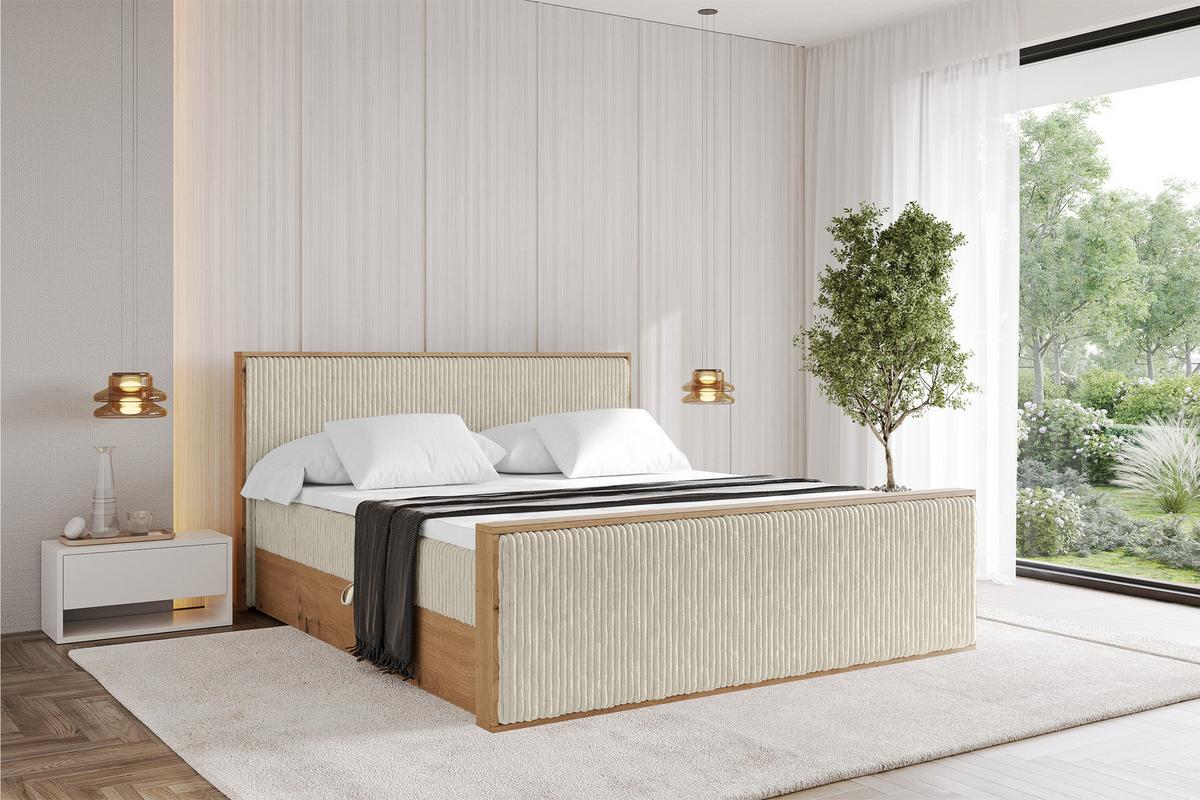 BOXBETT LOLLI9 -Z 120x200 - H3 Creme - Beige, Holzwerkstoff (120/200cm) - ALTDECOR