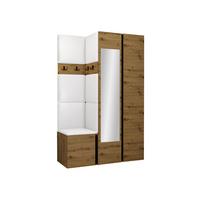 GARDEROBEN-SET Orion XXVI - Eiche Artisan/Weiß, Holzwerkstoff/Kunststoff (116/186/46cm) - MIRJAN24