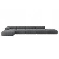 ECKSOFA modulares Sofa Lizur-L3 - 475x160x70 cm Dunkelgrau Cord - Dunkelgrau, Holzwerkstoff/Textil (475/160cm) - ALTDECOR