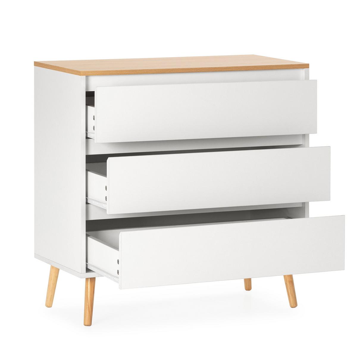 KOMMODE 80/80/40 Desi Weiß - Weiß, Holzwerkstoff (80/80/40cm) - VS Venta-stock