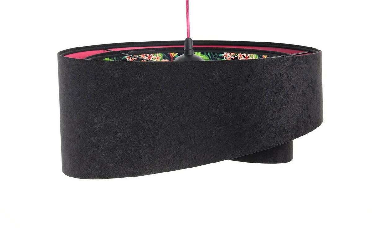 HÄNGELEUCHTE Rosa 50/23 cm - Schwarz, Kunststoff (50/1.3/23cm) - ONZENO