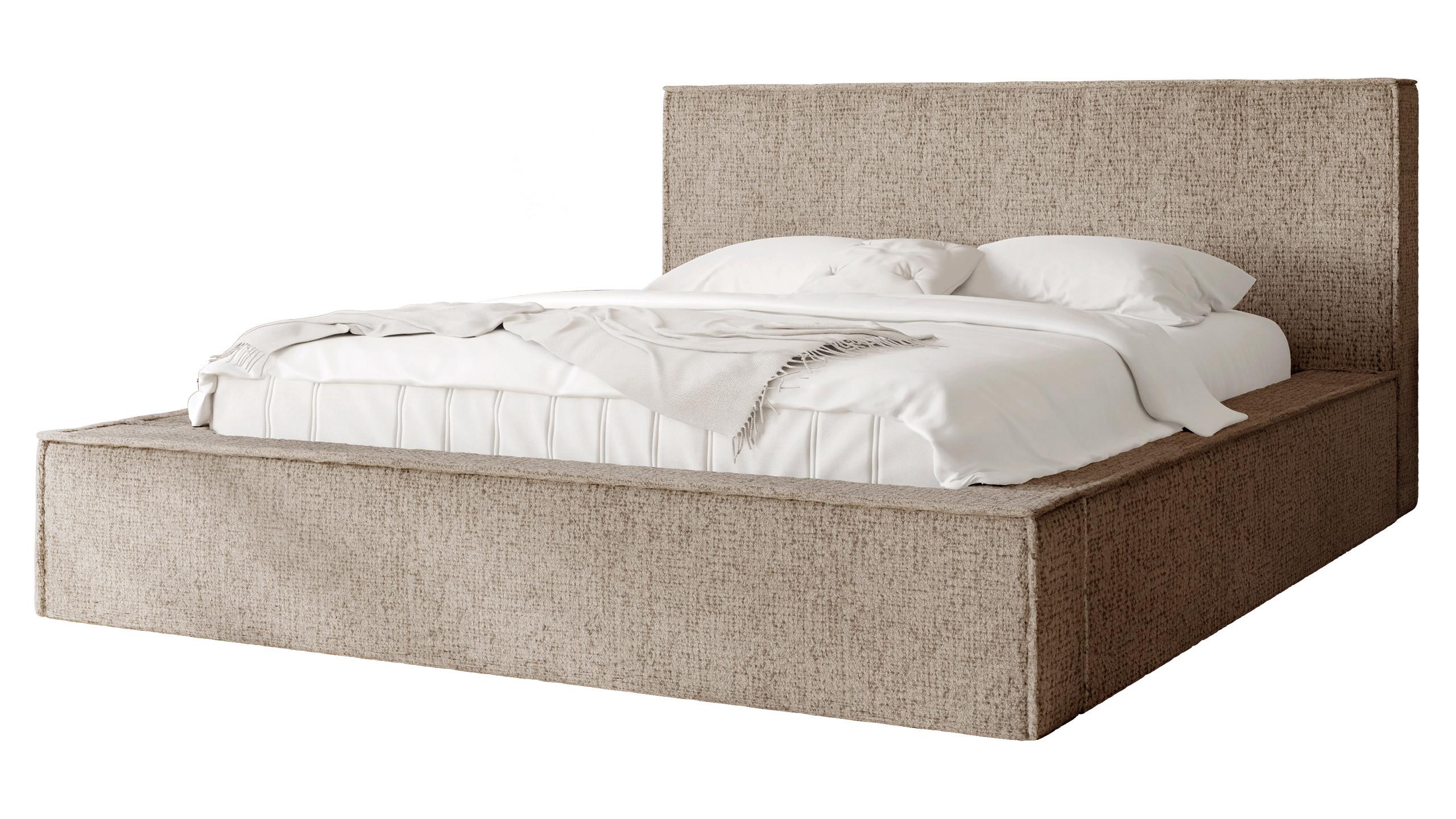 POLSTERBETT Glexi - Hellbraun, Holz/Textil (160/200cm) - MIRJAN24