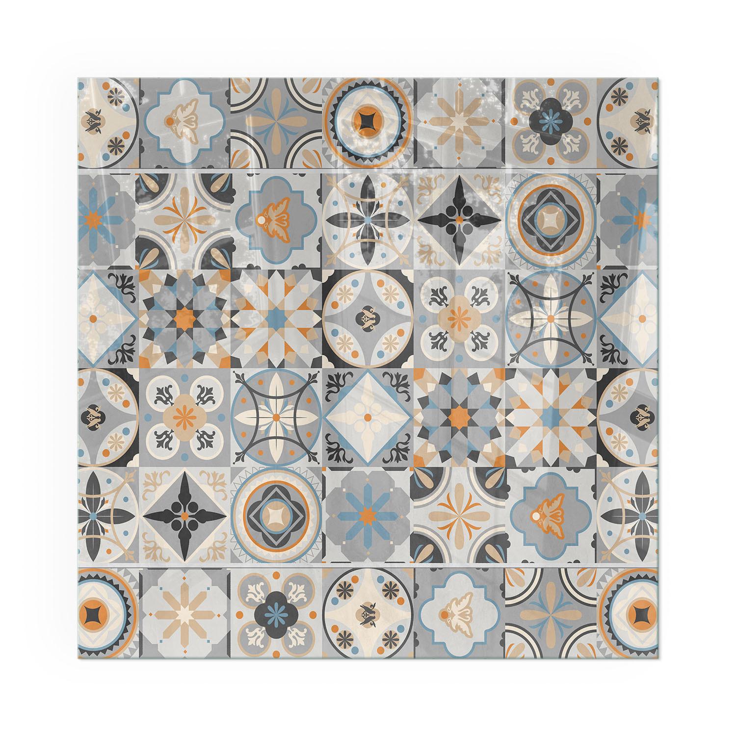 GLASPLATTE für Kamin 50x50 cm - Grau, Glas (50/50/0.4cm) - TULUP