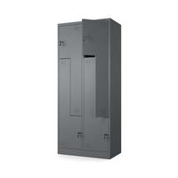 MEHRZWECKSCHRANK 4-türig mit 4 Fächer Anthrazit 80x185x45cm - Anthrazit, Metall (80/185/45cm) - Muralo