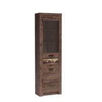 VITRINE ZERI 192 / 56 cm in Braun - Braun, Holzwerkstoff (56/192/47cm) - MASSENO