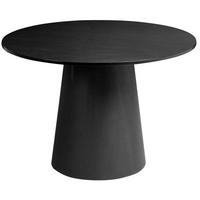 ESSTISCH Schwarz 120/120 cm Oyen - Schwarz, Holzwerkstoff (120/120/77cm) - Beliani