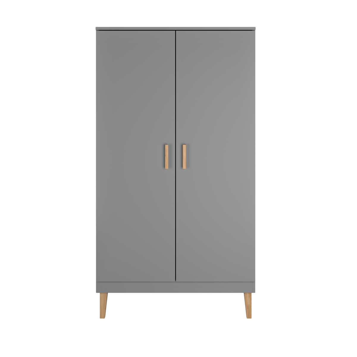 KINDERKLEIDERSCHRANK Kubi - Grau, Holzwerkstoff (55/184/100cm) - RAUMHIRSCH FURNITURE