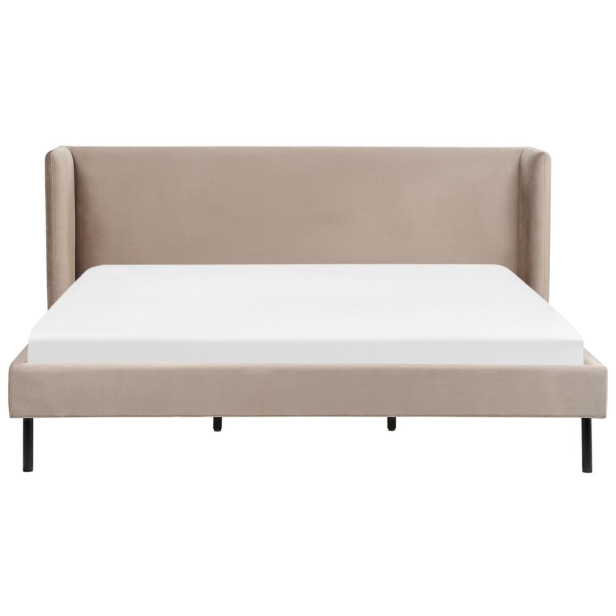 POLSTERBETT 180/200cm Taupe Arette - Taupe, Textil (180/200cm) - Beliani